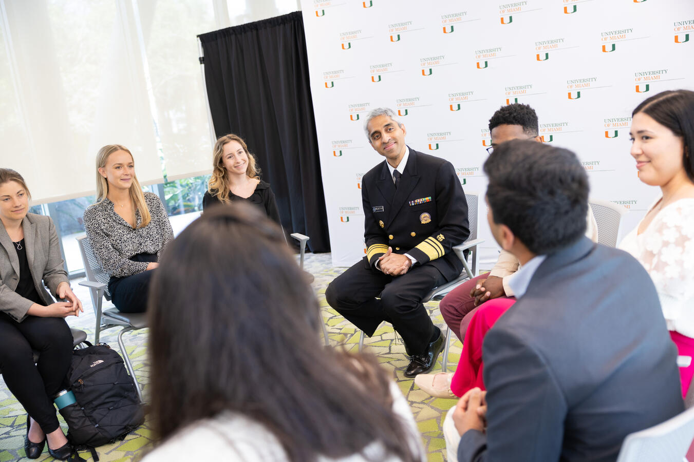 Back of my head during our conversation.